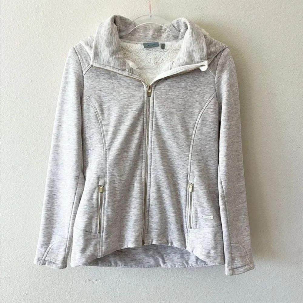 Athleta Luxe Faux Fur Lined Hoodie Jacket